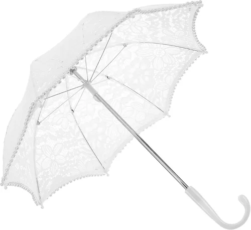 Vista 2 de ERINGOGO 2pcs Lace Umbrella Travel Umbrellas Wedding Umbrellas for Rain Bulk Umbrellas Lace Sun Umbrella Mini Lace Umbrella Princess Umbrella Flower