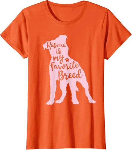 Vista 43 de Pitbull Rescue Is my Favorite Breed Dog Pit Bull Mama - Camiseta, Negro, S