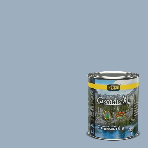 Vista 46 de Rodda Paint CASCADIA XL Pintura e imprimación satinada para exteriores en uno, cuarto de galón, azul playa norte