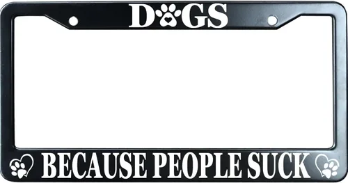 Vista 8 de Adopt A Shelter Pet Paws - Marco de matrícula negro mate para hombres y mujeres, marco de placa de automóvil de acero inoxidable resistente con 2