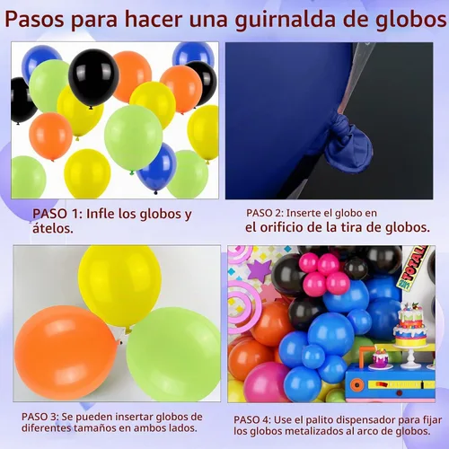 Vista 4 de Kit de Arco de Guirnalda de Globos para Fiesta de los 90 y 80, Decoraciones Temáticas de Fiesta de los 90 y 80 con Globos de Estrella de Follaje