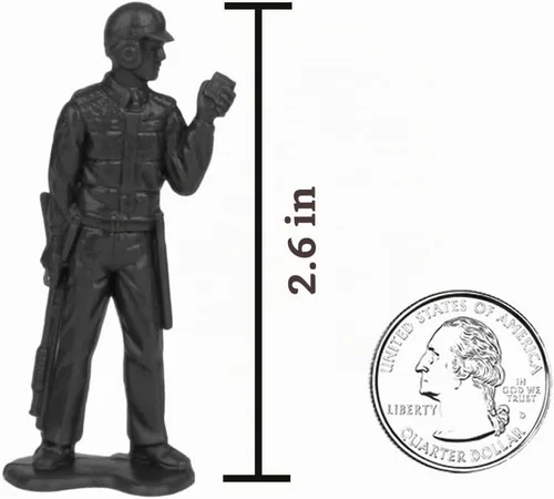 Vista 2 de Tim Mee Toy SWAT - 24 figuras policiales negras y azules hechas en Estados Unidos
