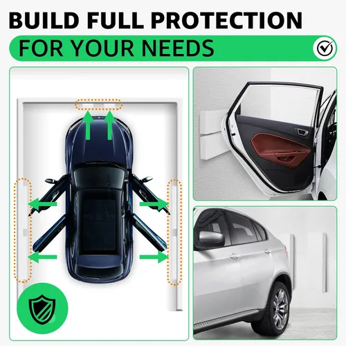 Vista 4 de Protector de Pared de Garaje, Paquete de 2 Amortiguadores de Espuma EVA Gruesa para Puertas de Automóvil, Impermeable e Ignífugo Protector de Pared