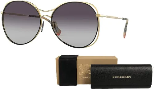 Vista 3 de BURBERRY BE3105 - Gafas de sol redondas para mujer paquete con kit de cuidado de gafas de cortesía de Designer iWear