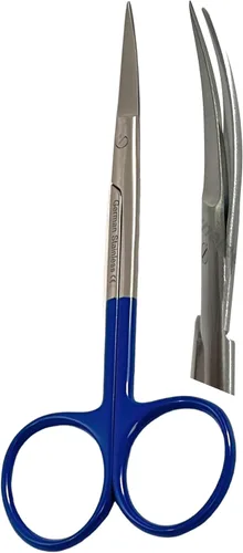 Vista 2 de 1EA IRIS MICRO TIJERAS CURVADAS 4.5" SUPERCUT AZUL CYNAMED