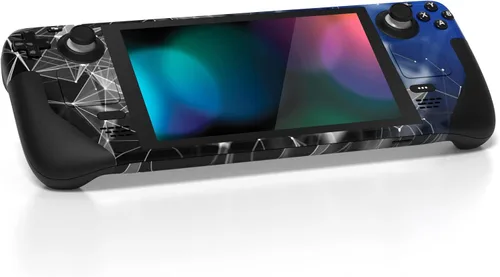 Vista 8 de PlayVital Juego completo de calcomanías protectoras para Steam Deck LCD, pegatinas personalizadas Cubierta de vinilo para Steam Deck OLED - Polígono