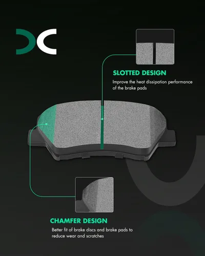 Vista 2 de SCITOO Kits de pastillas de freno semimetálicas D1595 para Hyundai 2011-2016, para Kia 2014-2016