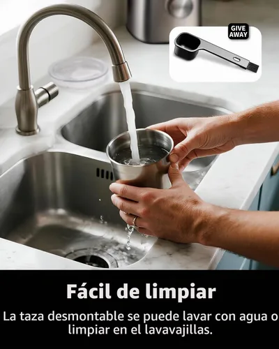Vista 4 de SHARDOR Molinillo de Café Eléctrico de Cuchilla, Perilla Giratoria de Control de Molienda Temporizada, Carcasa Totalmente de Acero Inoxidable