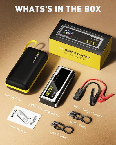 Vista 20 de AUXITO Arrancador de 6000A, arrancador de batería de coche de 12V, hasta todos los motores de gasolina y diésel de 12L con pantalla LED, caja