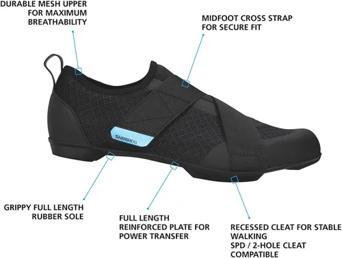 Vista 2 de SHIMANO SH-IC200 - Tenis específicos para ciclismo de interior para hombre