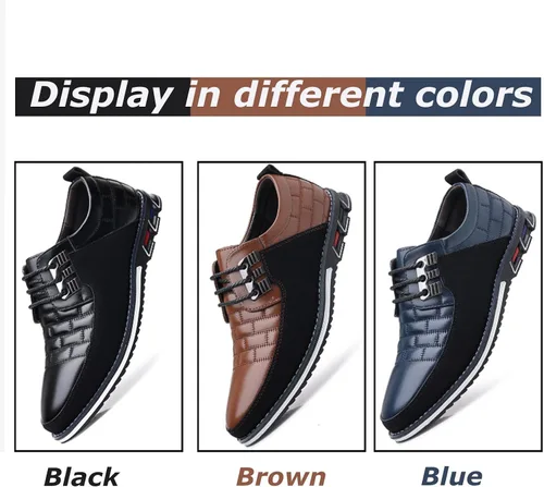 Vista 6 de Zapatos casuales Oxford para hombre Zapatos de negocios Zapatos de cuero de gran tamaño para hombre Zapatos deportivos casuales de gran