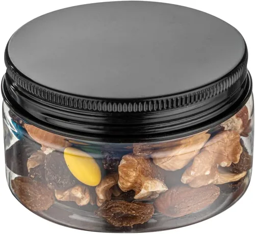 Vista 12 de Restaurantware RW Base Tarros de caramelo de 1 onza 10 recipientes de almacenamiento de cocina duraderos – Tarros redondos herméticos de plástico