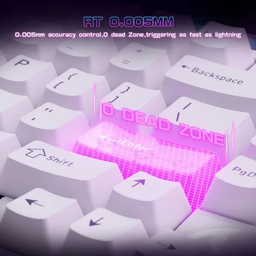 Vista 6 de ATTACK SHARK R85 HE Interruptor magnético de teclado de disparo rápido con caja de luz personalizada, teclado mecánico con cable del 75%, tasa