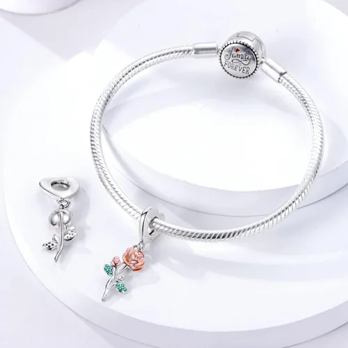 Vista 2 de Hapour 925 Sterling Silver Charms for Bracelets Necklace European Jewelry Pendant Beads Charm for Women Mom