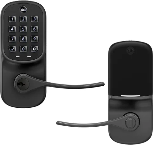 Vista 15 de Yale Assure - Manija electrónica de puerta con pantalla táctil, teclado no conectado de níquel satinado que proporciona entrada sin llave con código