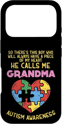 Vista 30 de Grandma Autism Awareness Austistic Boy Piece My Heart Case for iPhone 17