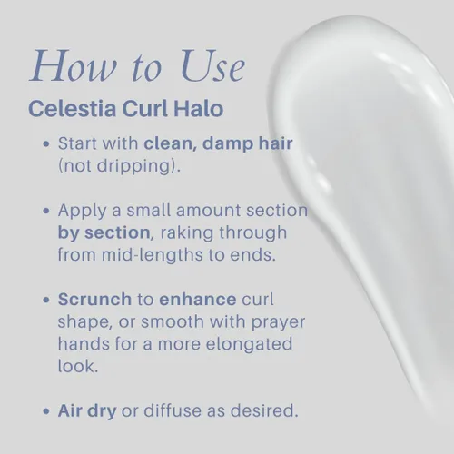 Vista 5 de NAVY HAIR CARE Celestia Halo Curl Gel Fijación flexible, hidratación y definición Gel ligero para todo tipo de rizos Aloe, jojoba