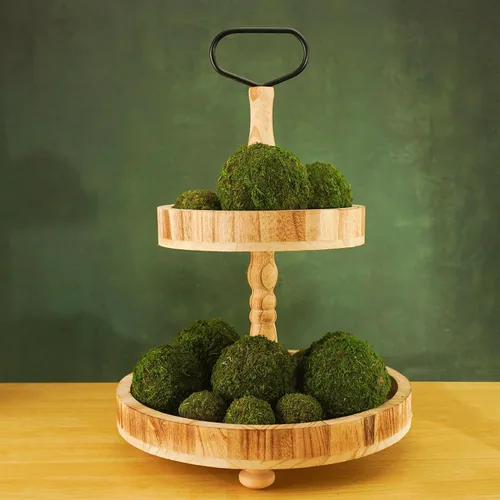 Vista 7 de Juego de bolas de musgo decorativas, bolas de musgo falsas para rellenos de cuencos, decoración de centro de mesa, decoración del hogar, relleno