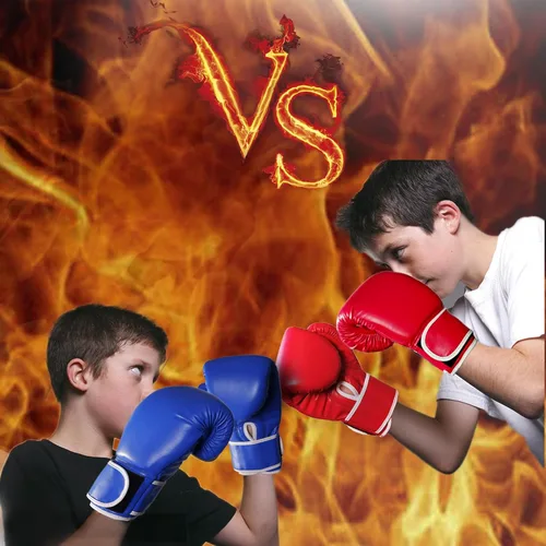 Vista 5 de Kids Boxing Gloves for Kids Boys Girls Youth Age 6-12 Years Training Gloves for Punching Bag Kickboxing Muay Thai Mitts MMA