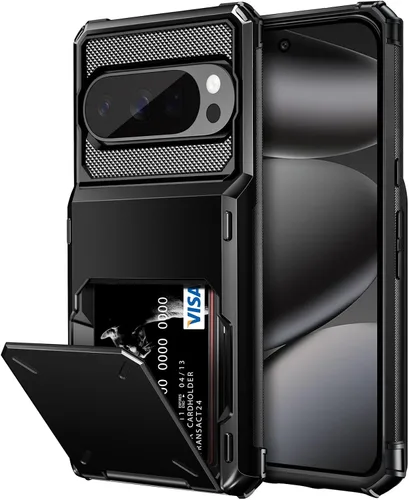 Vista 14 de Vofolen Funda tipo cartera para Moto G Play 2025 con tarjetero de doble capa, resistente, a prueba de golpes, protección contra caídas, tapa oculta