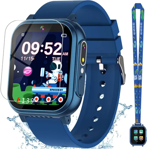 Vista 9 de Reloj Inteligente Impermeable para Niños Juguetes para Niños de 5-12 Años con 32 Juegos, Cámara Dual, Seguimiento de Hábitos, Reproductor de Música