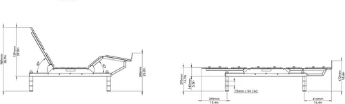 Vista 3 de Stratiform Cosmo Sydney - Base de cama ajustable Diseño minimalista, eficiencia de espacio, comodidad ergonómica, bloqueo infantil