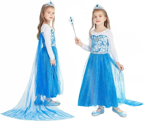 Vista 2 de Benylion Ropa de princesa para niñas pequeñas, disfraz de princesa, disfraces de Halloween, trajes de cosplay