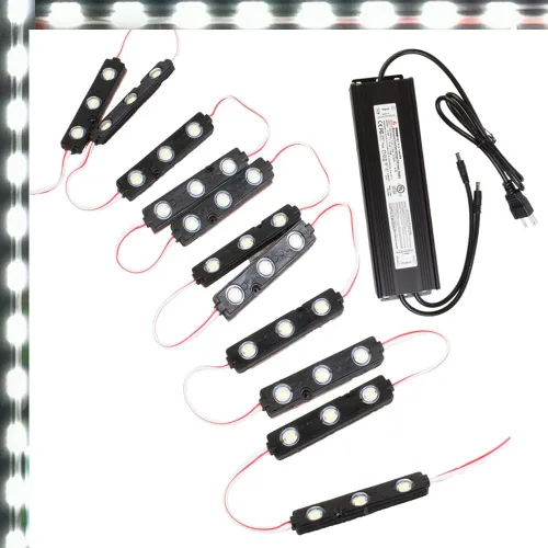 Vista 11 de Storefront Window LED Light Black Shell Pure White 5630 Módulo de inyección con UL 12 V AC Power Package (30 pies)