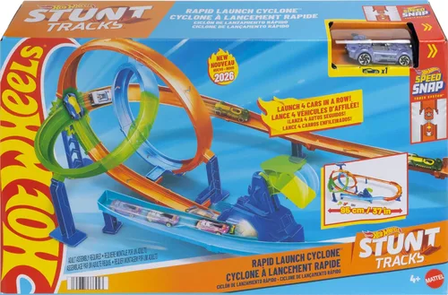 Vista 6 de Hot Wheels Pista de acción Juguete Stunt Track Spear and Crash 4+