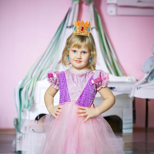Vista 7 de Pendientes de corona de princesa, guantes para niñas, accesorios de disfraz de Halloween