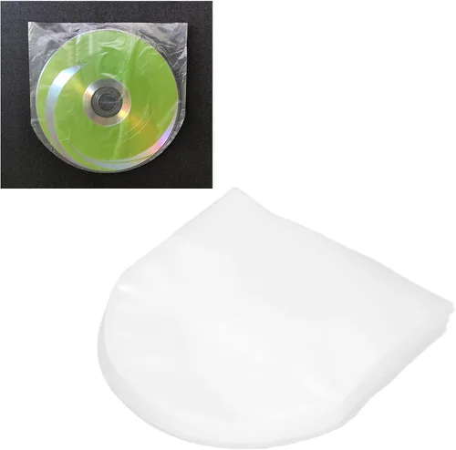 Vista 2 de Bolsa de protección de disco CD y DVD, fundas interiores de plástico transparente para CD y DVD de 5 pulgadas Mini cubierta de almacenamiento