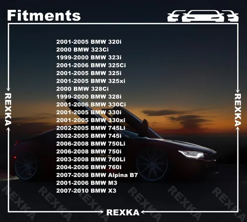 Vista 3 de Rexka 20 piezas de ojales interiores para BMW 51-45-8-266-814 51458266814 E46 E65 E66 E83N