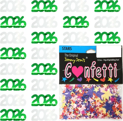 Vista 32 de Confetti Year 2023 Blue Royal, Orange Combo - 2 bolsas de media onza (1 oz)