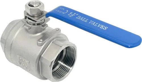 Vista 6 de DAN SPEED 1" NPT Hembra SS 316 Válvula de Bola de Puerto Completo de Acero Inoxidable con Mango de Vinilo WOG1000