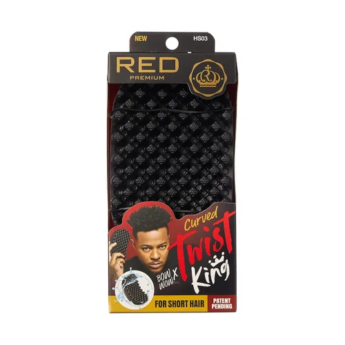 Vista 8 de RED by Kiss BowWow Twist King - Peine de estilor de lujo premium para trenzar y rizar, duradero y lavable, alternativa a la esponja para barberos