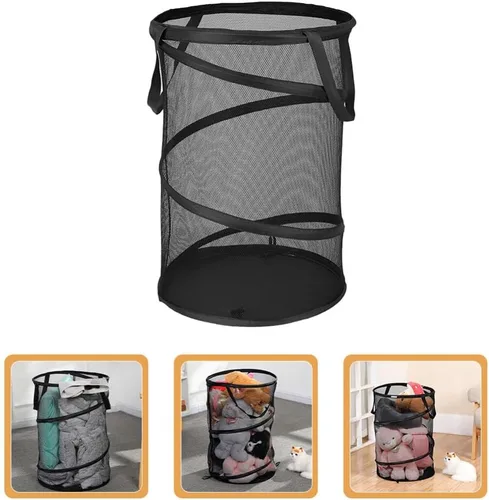 Vista 4 de Cabilock Cesta plegable para ropa sucia, cesta de ropa sucia, cesta de lavandería plegable, cesta plegable para ropa sucia, cesta plegable para ropa