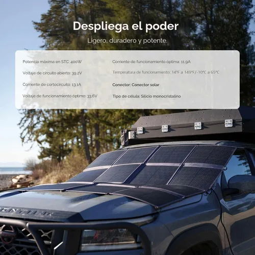 Vista 8 de RENOGY REGO 400W Portable Solar Panel, N-Type 25% High Efficiency