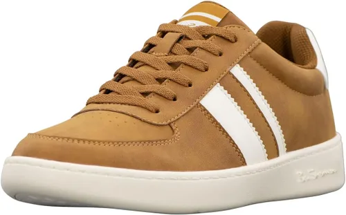 Vista 9 de Ben Sherman Mens Hyde Classic Sneaker Blanco/Beige/Azul Marino/Rojo