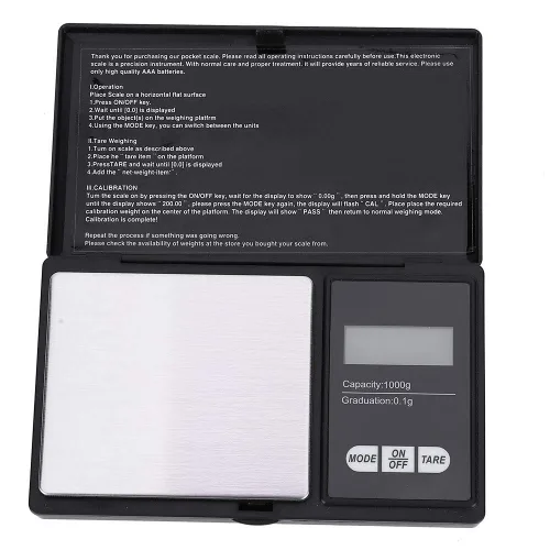 Vista 9 de Sanpyl Mini escala digital portátil LED, 35.27 oz/0.00 oz, negro y plata, joyería