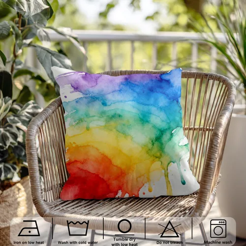 Vista 3 de Shrahala Juego de 2 fundas de almohada de mandala de color beige para exteriores, cuadradas, mandala, para interiores, de lino resistente al agua
