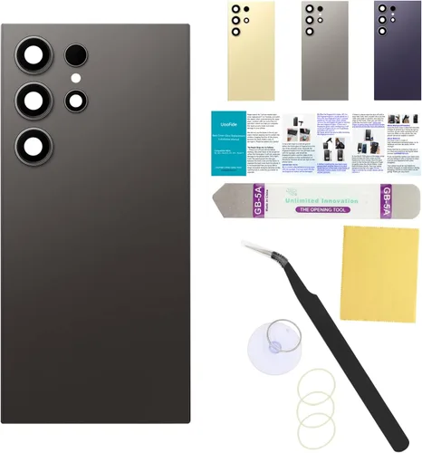 Vista 53 de Compatible con Samsung Galaxy Note 8 - Carcasa trasera de repuesto de cristal de 6.3 pulgadas, SM-N950, todos los portadores con manual de Negro