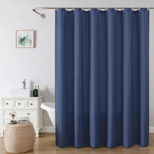 Vista 9 de OVZME Zora Cortina de Ducha de Tela para Cabina de 36 x 72 Pulgadas - Cortina de Ducha Pequeña Suave Negra para Baño para Tamaño de Cabina Estrecha