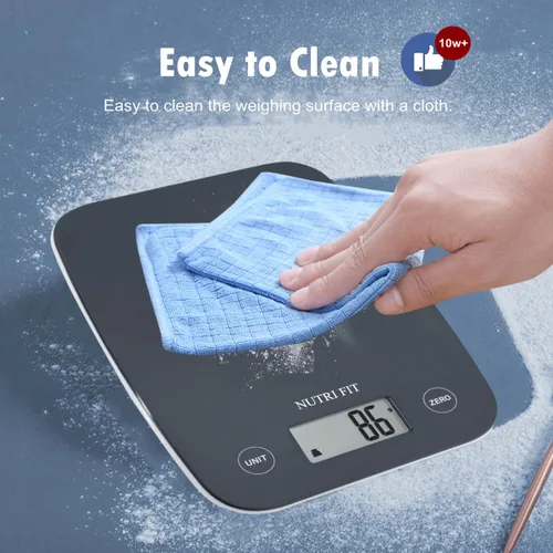 Vista 6 de NUTRI FIT Báscula digital de alimentos, báscula de cocina de 11 libras de peso digital, báscula de cocina para alimentos y gramos, 4