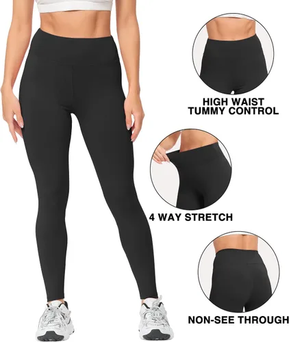Vista 5 de Natural Feelings Leggings de cintura alta para mujer, ultra suaves, elásticos, opacos, ajustados, para yoga, talla única y talla grande
