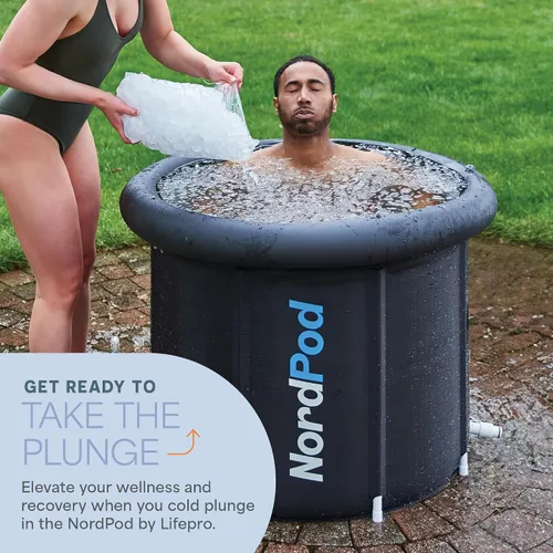 Vista 2 de LifePro NordPod - Tina de hielo de recuperación – Tina de inmersión fría portátil para recuperación de baños de hielo y terapia de agua fría