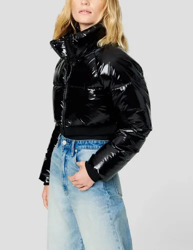 Vista 2 de BLANKNYC Chaqueta acolchada recortada de lujo para mujer, abrigo cómodo y elegante