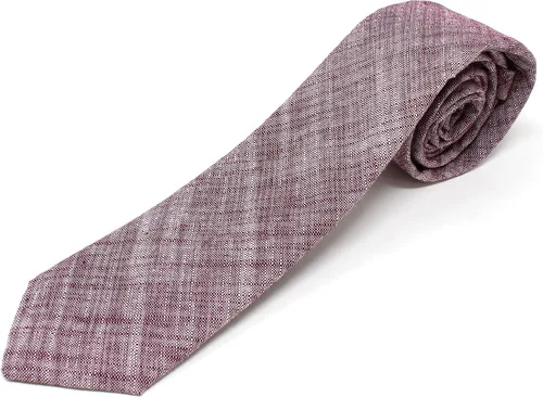 Vista 74 de Corbata delgada de algodón cambray para hombre, estilo desgastado texturizado - 2 1/2 pulgadas de ancho