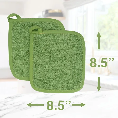 Vista 7 de Ritz - Agarradera de rizo y almohadilla resistente al calor, duradero, 100% algodón, diseño ergonómico para un agarre óptimo, fácil cuidado, lavable