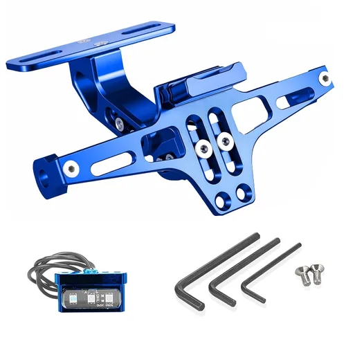 Vista 11 de LKV - Marco universal para placa de matrícula de motocicleta con luz LED