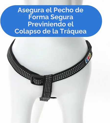 Vista 6 de Pawtitas Arnés Reflectante Step-in para Perro – Chaleco Ajustable Anti-Tirones para Cachorros a Adultos Mayores, Seguro y Cómodo, XS Negro